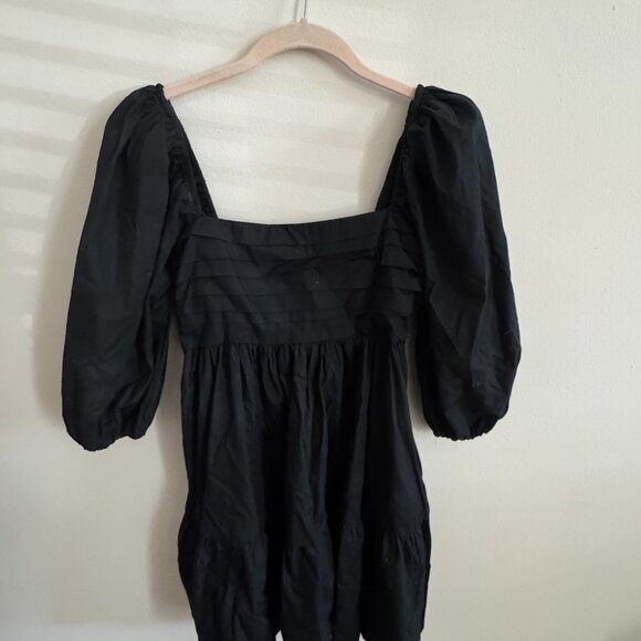 Abercrombie Black Puff Sleeve Dress - Picture 2 of 8